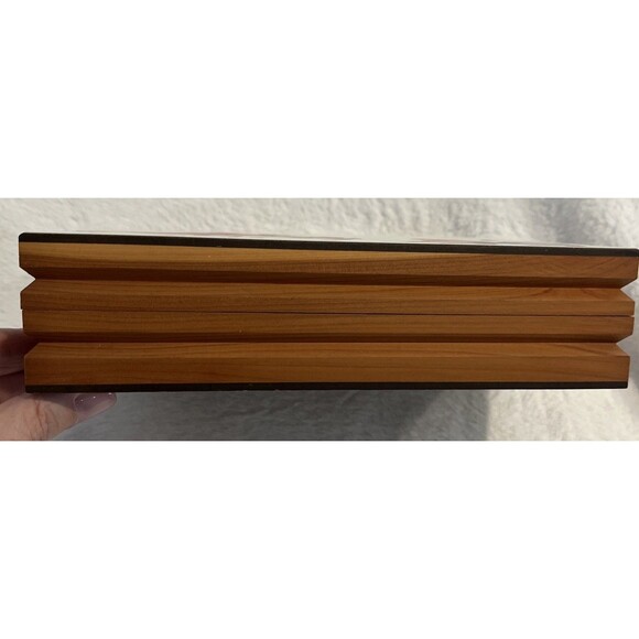 Carol Grigg Native American Art red Velvet Lined Cedar Box/jewelry box 2 1/2x9x6 - Picture 8 of 9